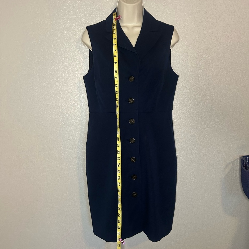 J. Crew NWT Navy Button-Front Blazer Dress Sz 10P - Picture 3 of 8